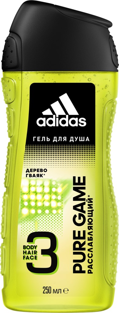 Гель для душа мужской ADIDAS Пьюа Гейм, 250мл